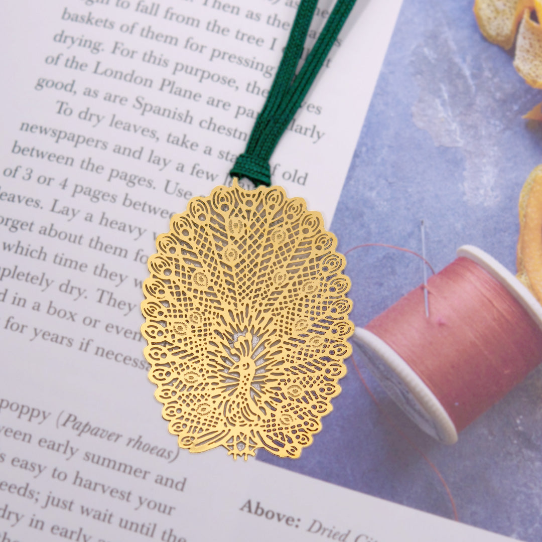 金のしおり「孔雀」