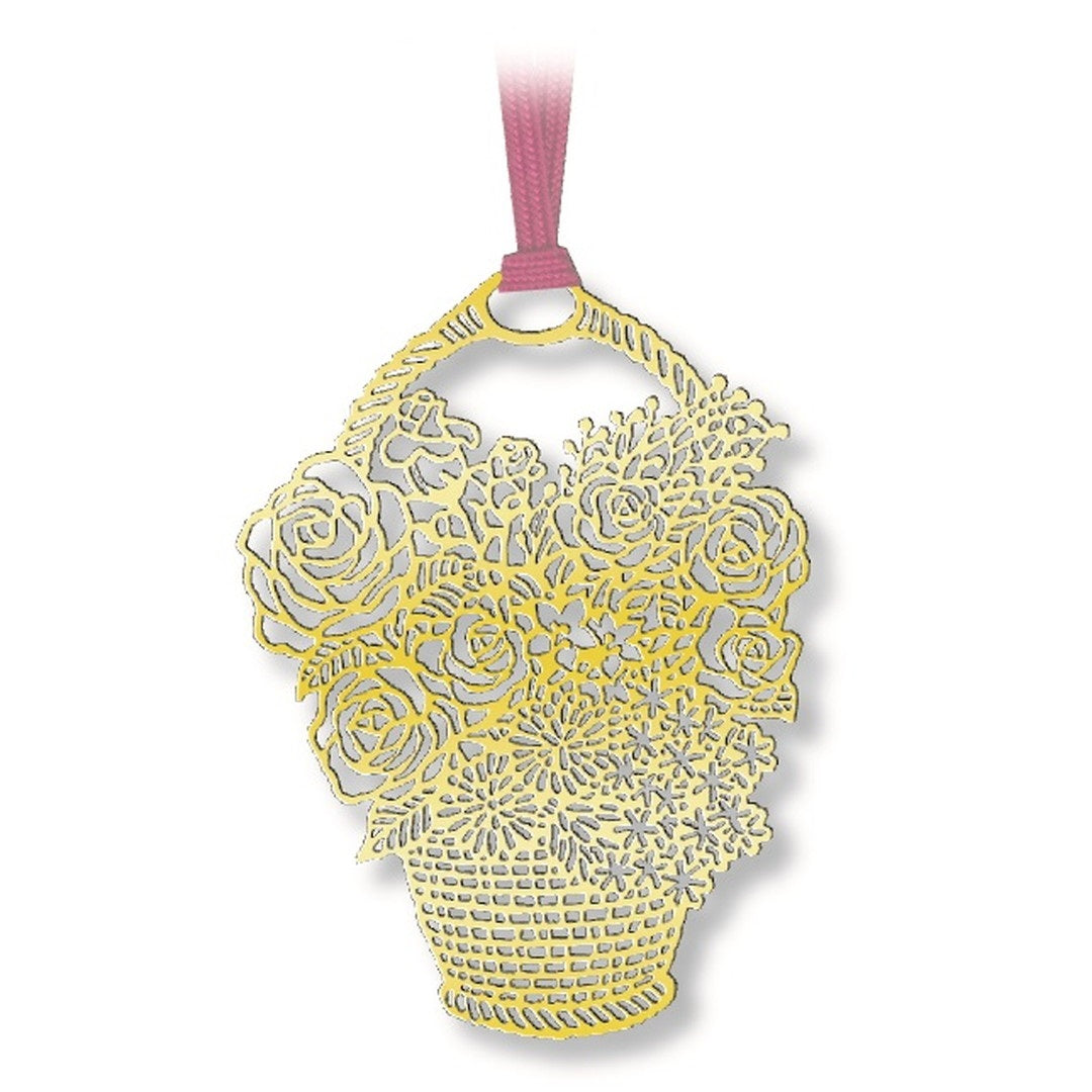 金のしおり「花かご」