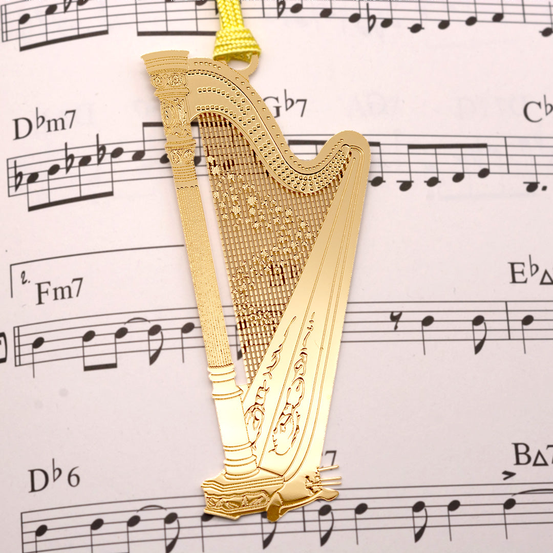 金のしおり「ハープ」
