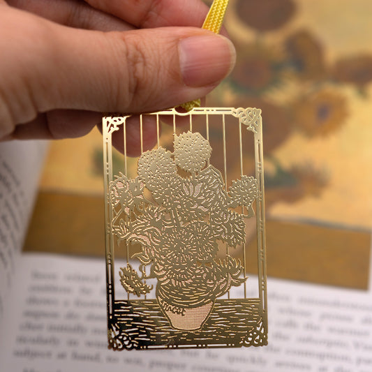 金のしおり「ゴッホのひまわり」