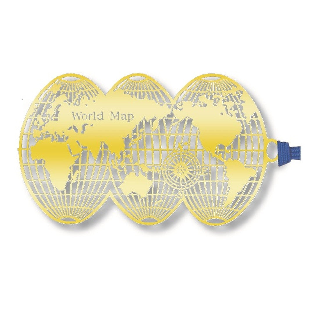 金のしおり「世界地図」