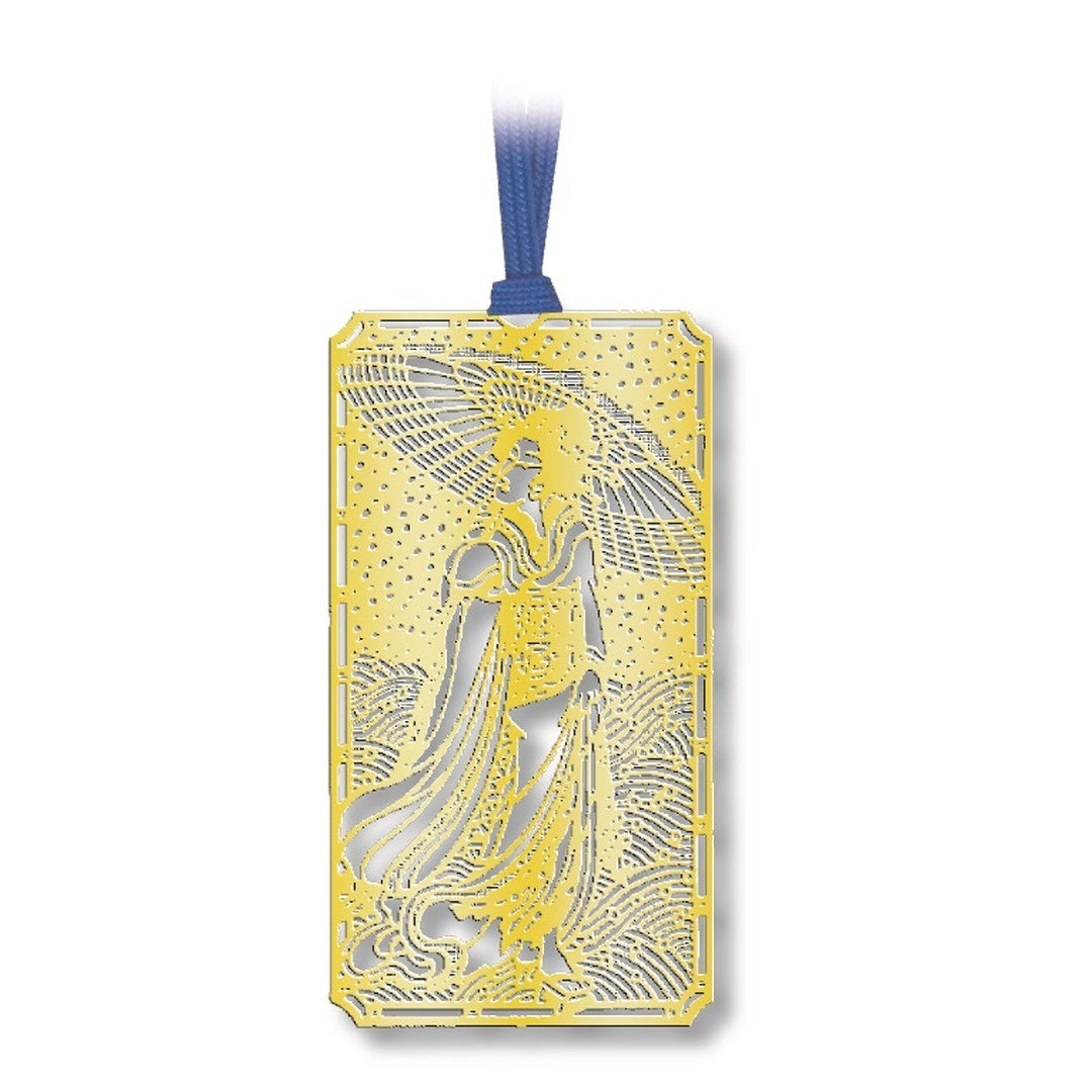 金のしおり「雪中美人」