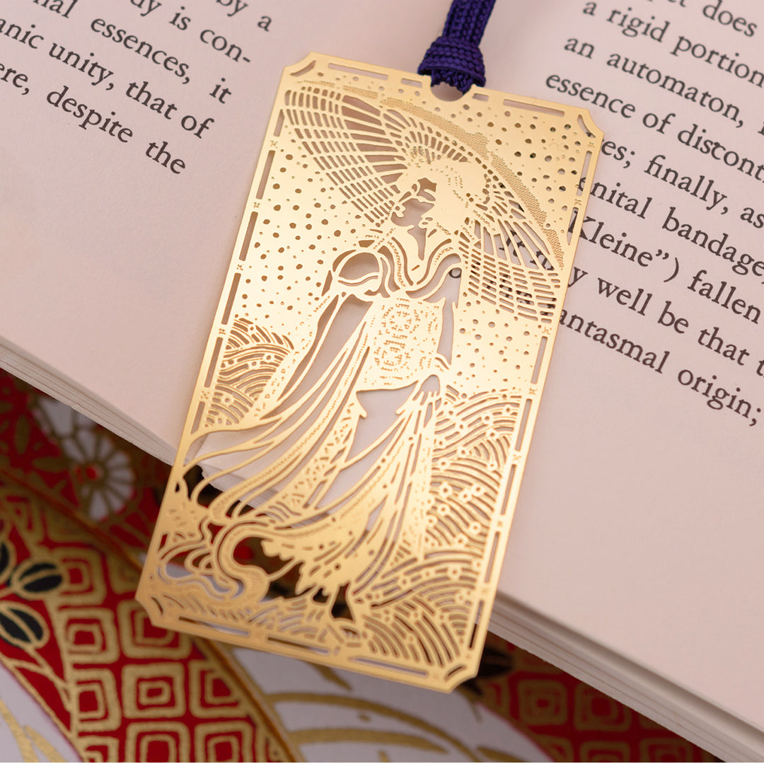 金のしおり「雪中美人」