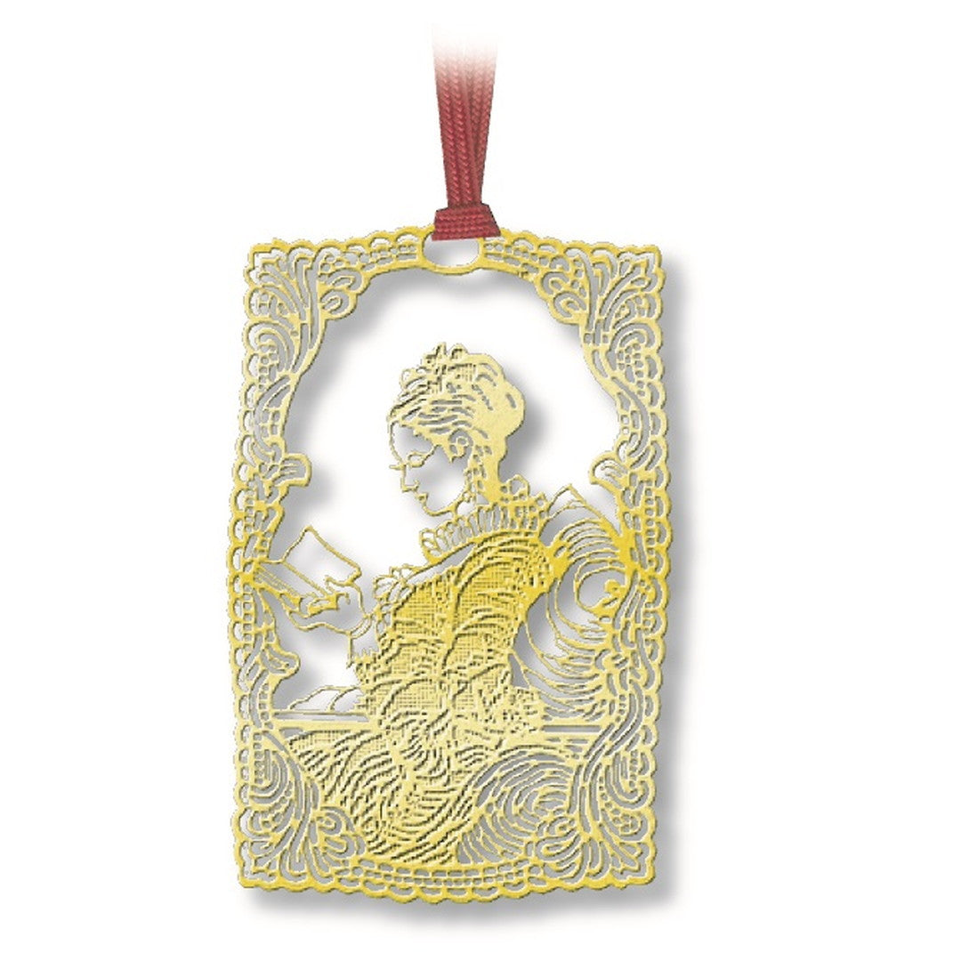 金のしおり「読書する少女」