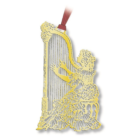 金のしおり「ハープを弾く少女」