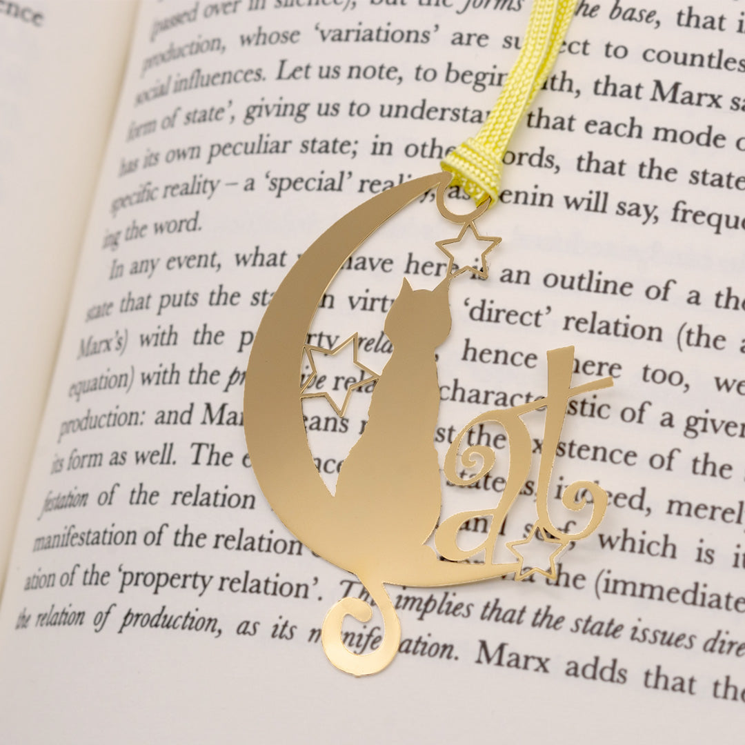 キャットブックマーク「猫と月G」