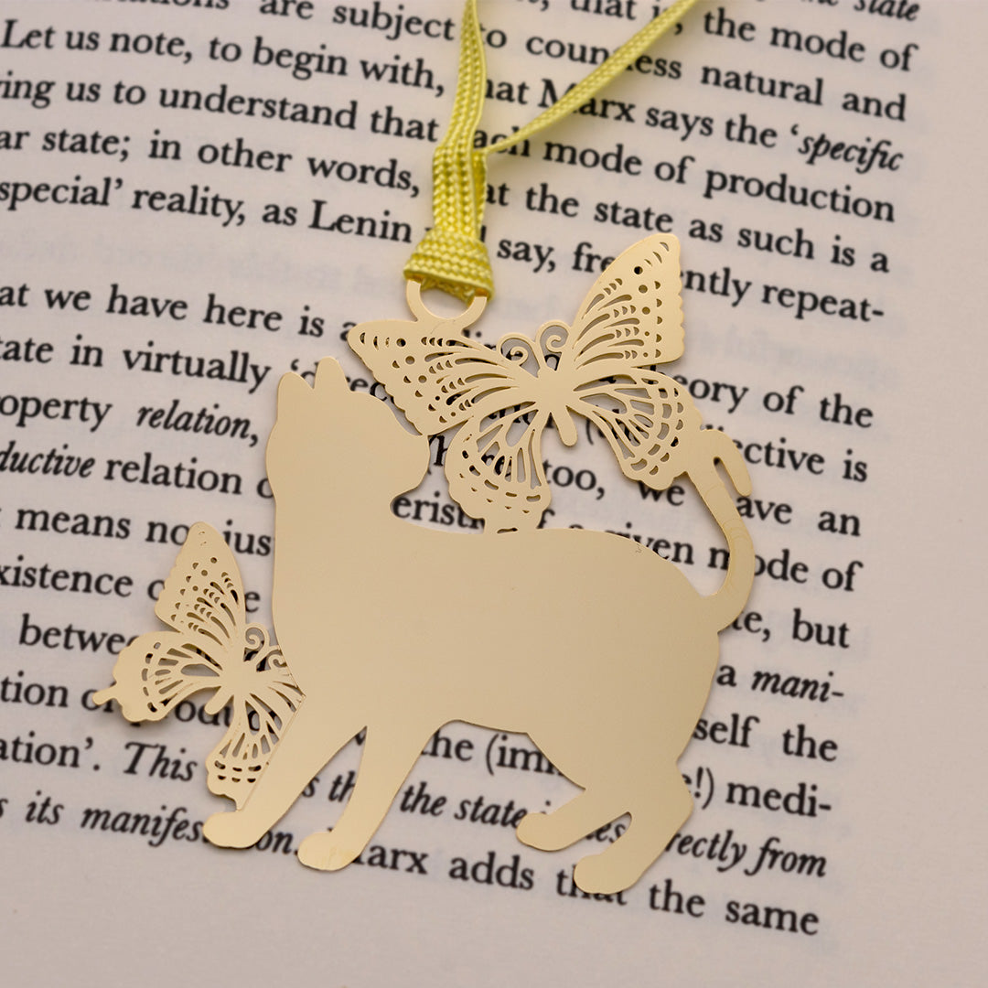 キャットブックマーク「猫と蝶G」