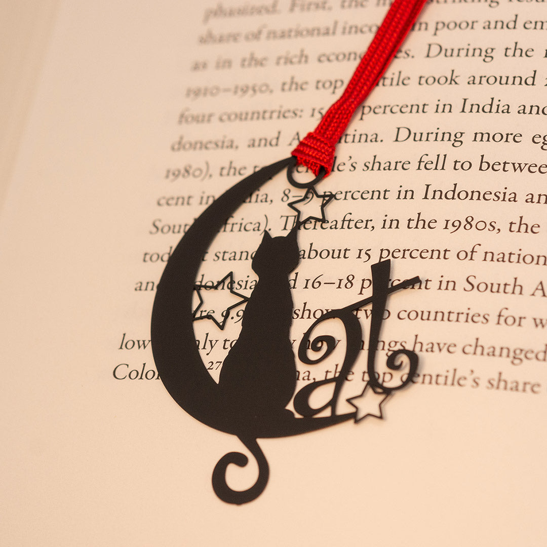 キャットブックマーク「猫と月B」