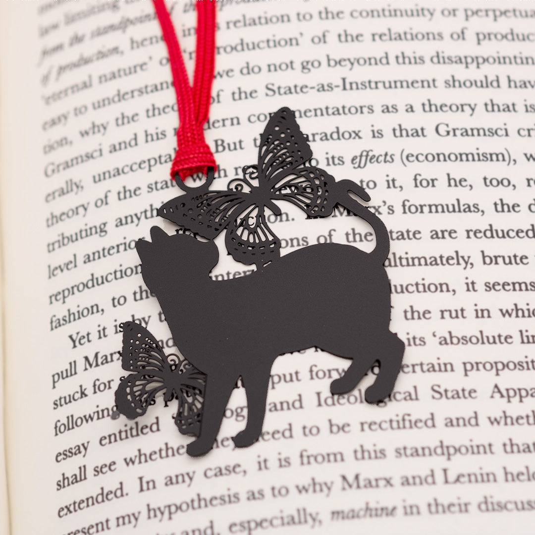 キャットブックマーク「猫と蝶B」