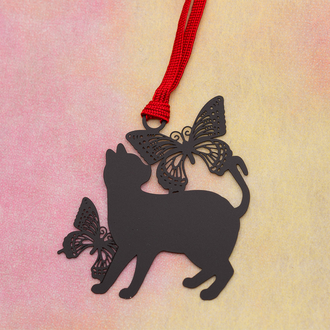 キャットブックマーク「猫と蝶B」