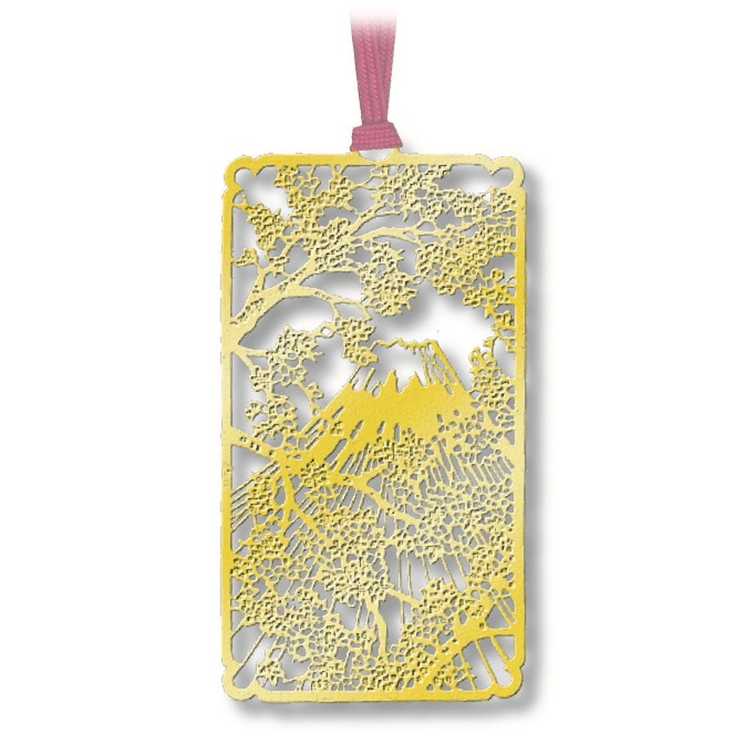 金のしおり「富士と桜」