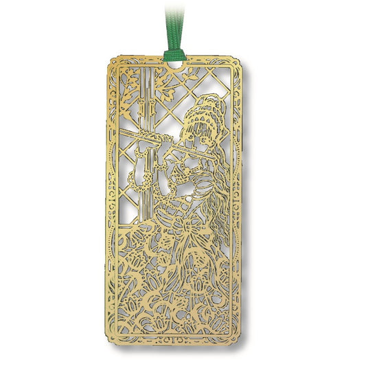 金のしおり「フルートを吹く少女」