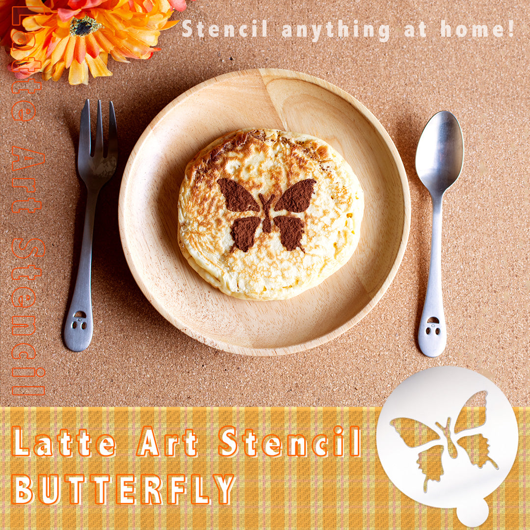 ラテアートステンシル「蝶」