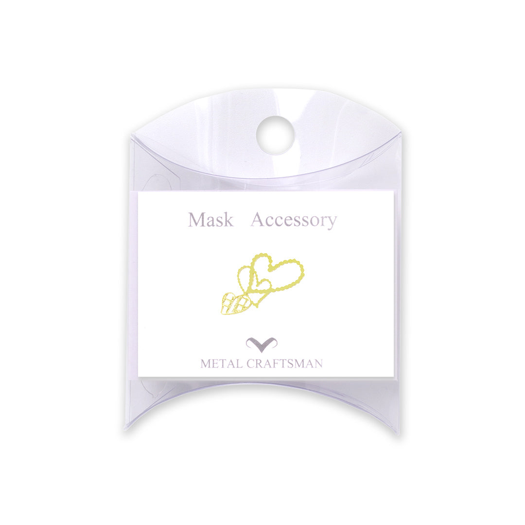 マスクアクセサリー「ハート三連G」