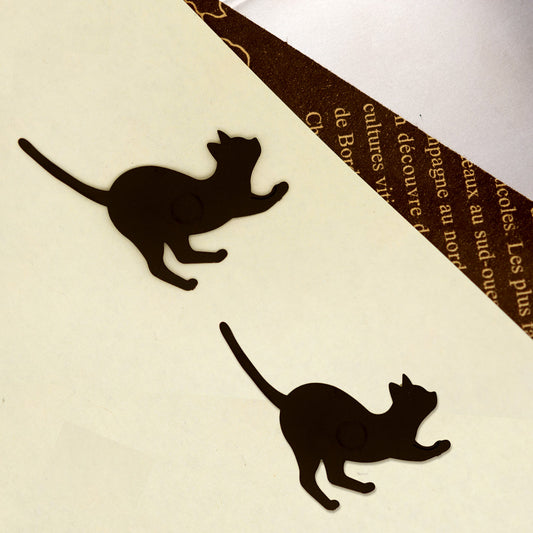 シルエットマグネット「伸び猫」