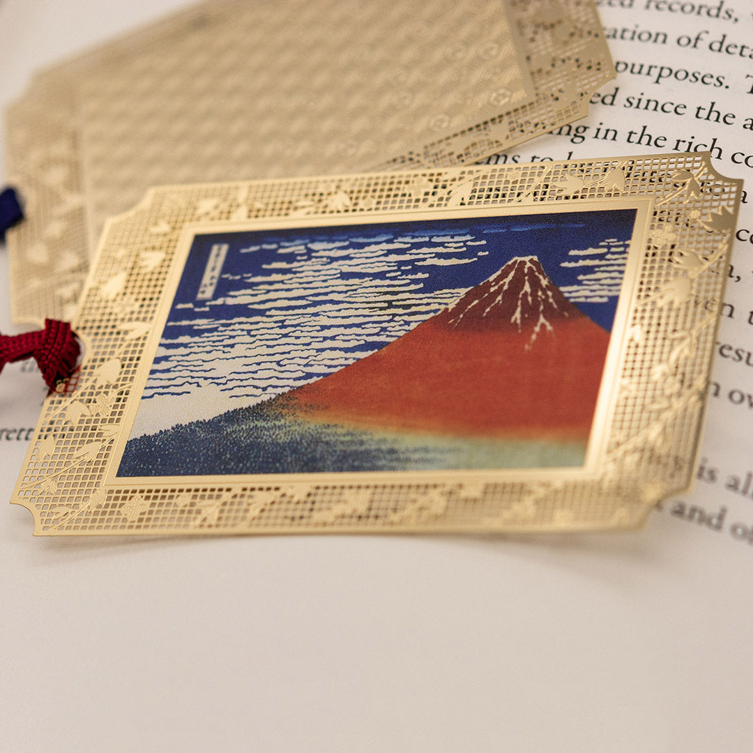 浮世絵しおり「北斎 凱風快晴(赤富士)」