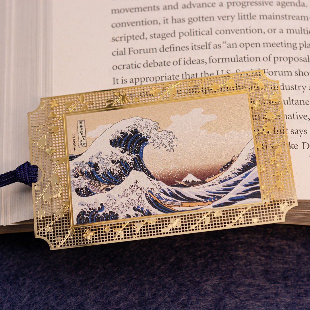 浮世絵しおり「北斎 神奈川沖波裏」