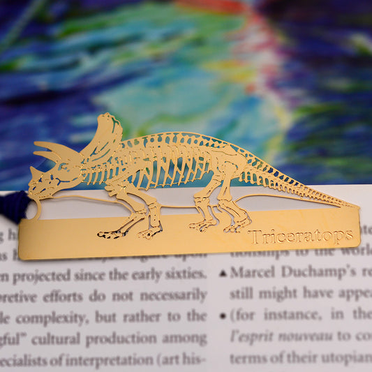 金のしおり「トリケラトプス」