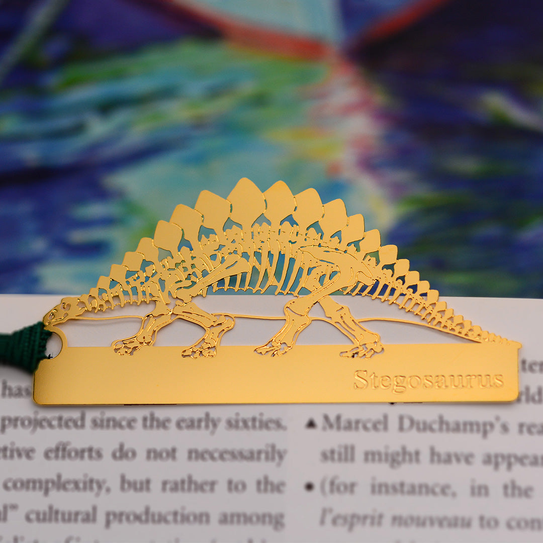 金のしおり「ステゴサウルス」