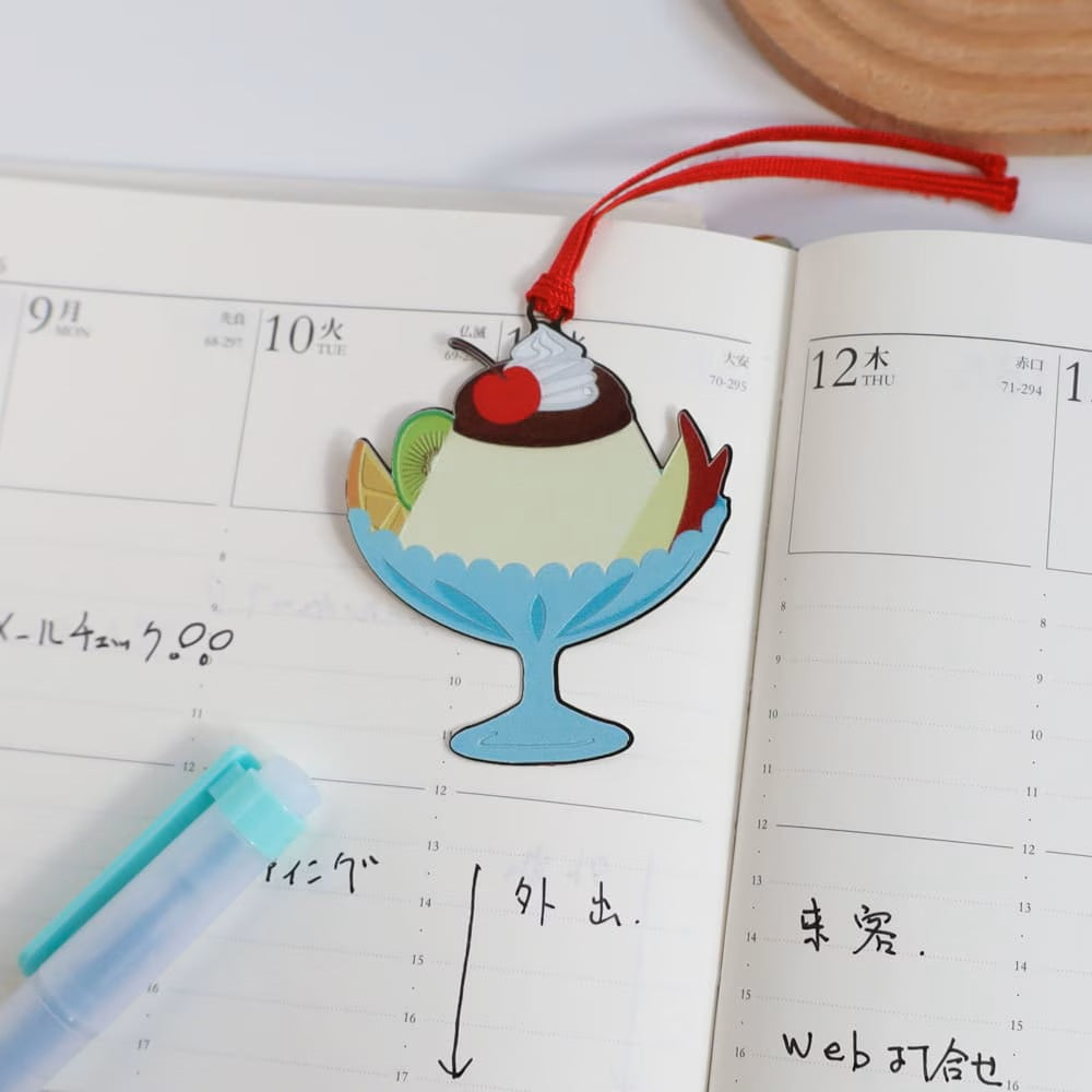 デザインブックマーク デザートシリーズ 昭和風レトロ喫茶「パーラーひだまり」プリンアラモード