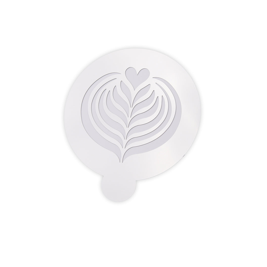 ラテアートステンシル「heart leaf」