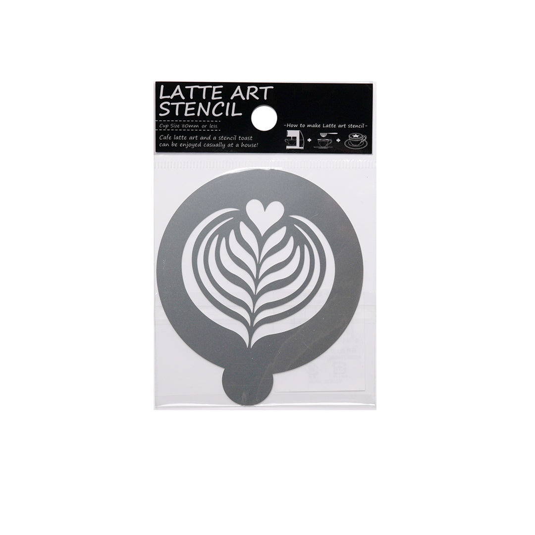 ラテアートステンシル「heart leaf」