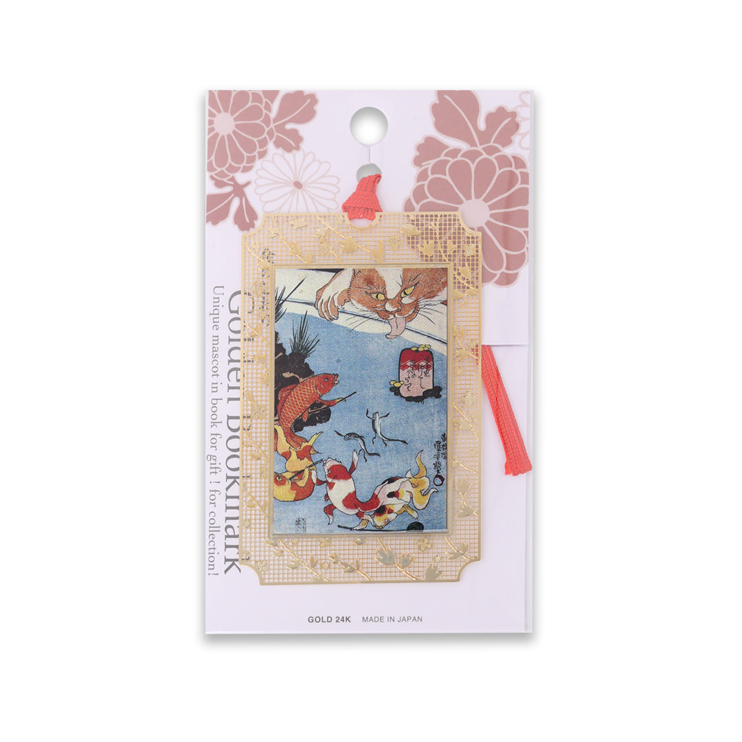 浮世絵ブックマーク「金魚づくしの百ものがたり」