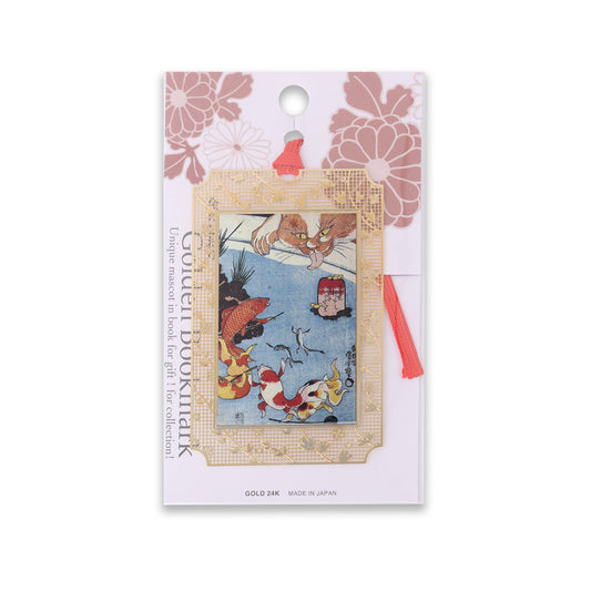 浮世絵ブックマーク「金魚づくしの百ものがたり」