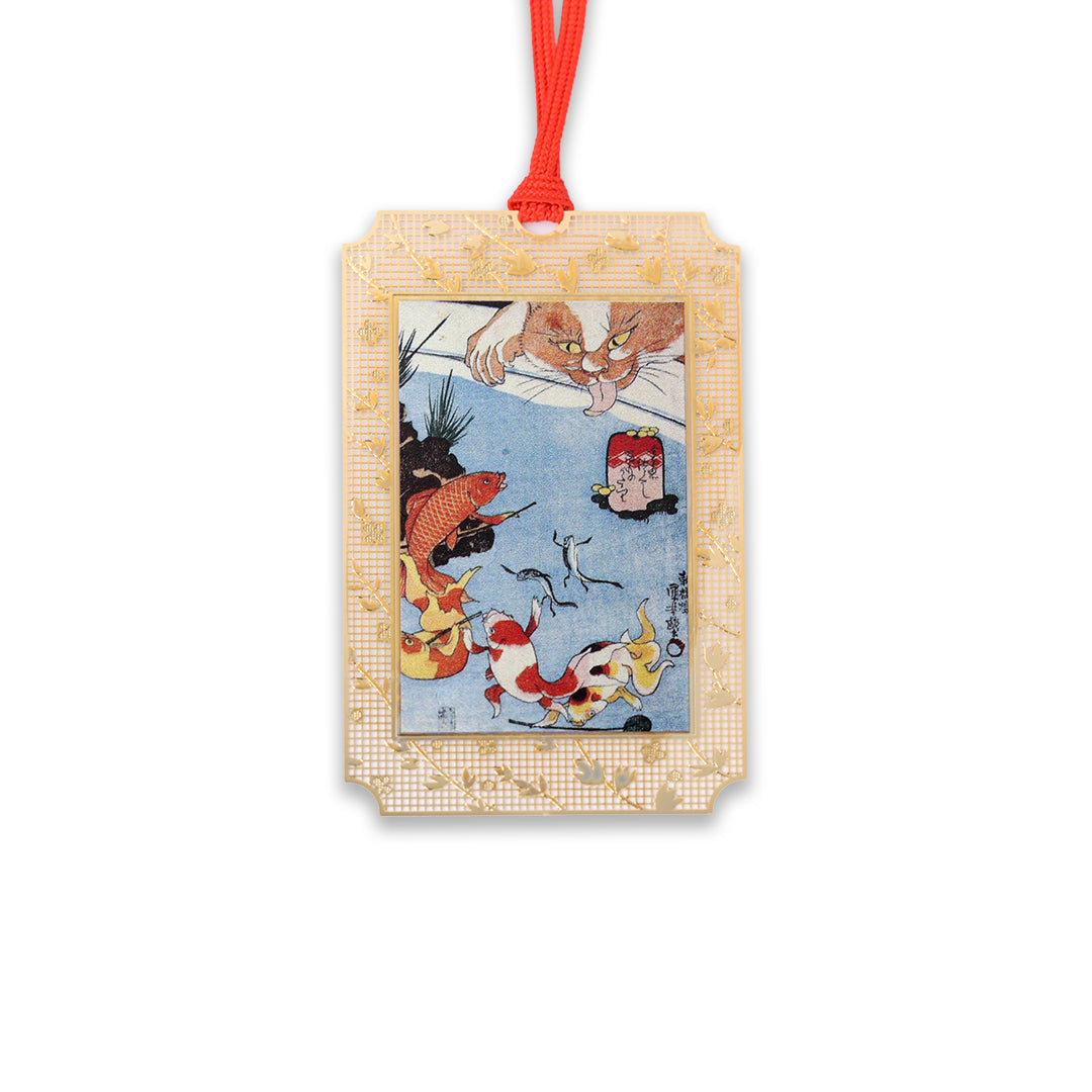 浮世絵ブックマーク「金魚づくしの百ものがたり」