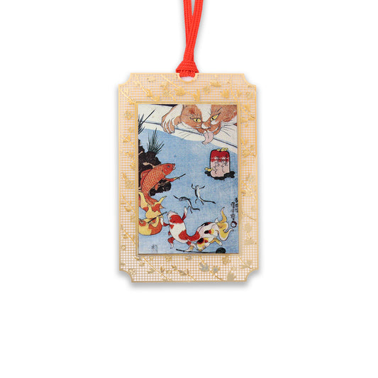 浮世絵ブックマーク「金魚づくしの百ものがたり」