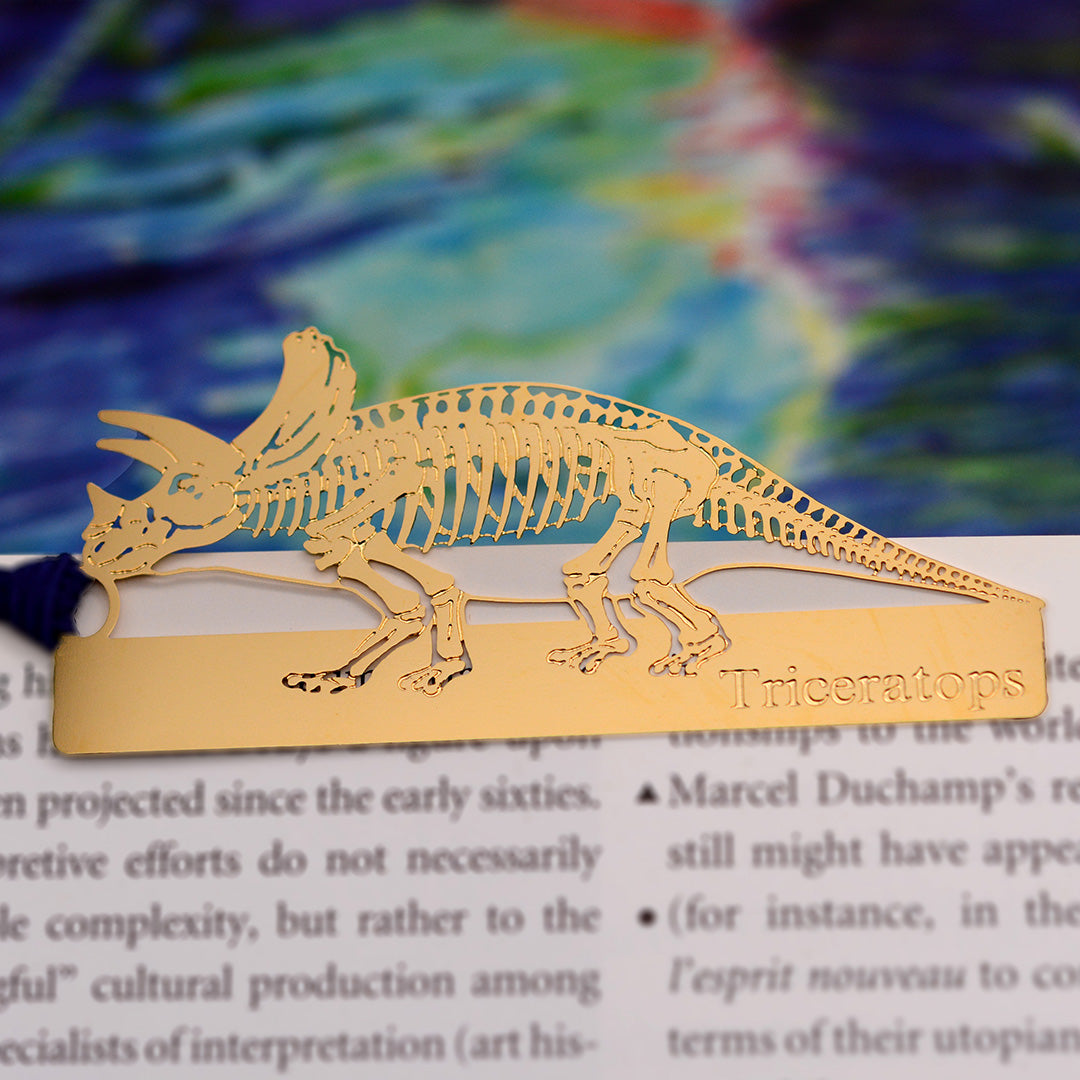金のしおり「トリケラトプス」 – iware - 磐余（いわれ）メタル 